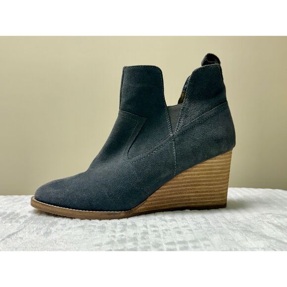BLONDO Irving Gray Wedge Waterproof Bootie, Pull-On, Sz 8 - Picture 3 of 14